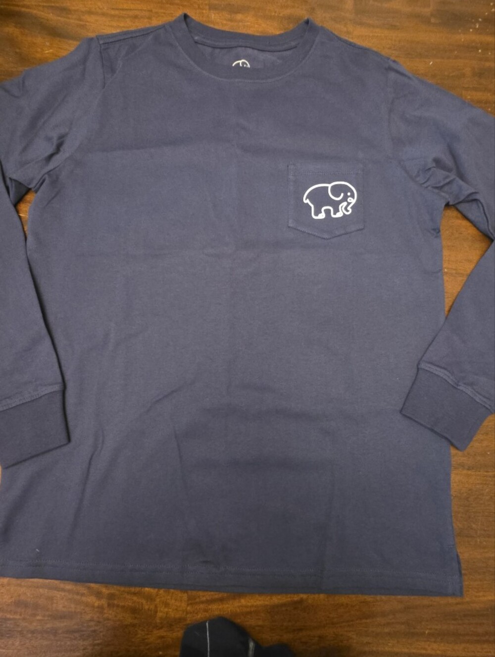 Ivory Ella Ski Elephant Graphic Long Sleeve Top Navy Size S